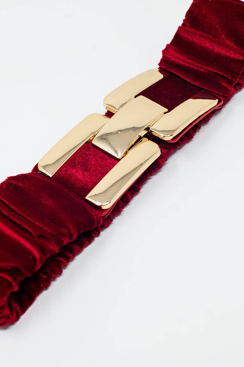 Bordeaux Velvet Belt