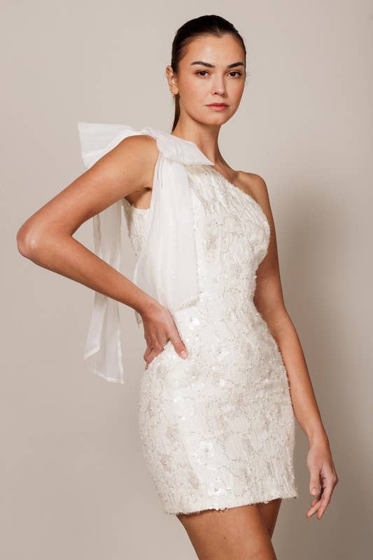 Floral One Shoulder Mini