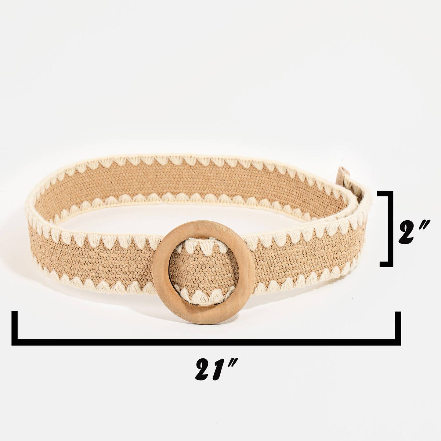 Braided Round Buckle Belt
