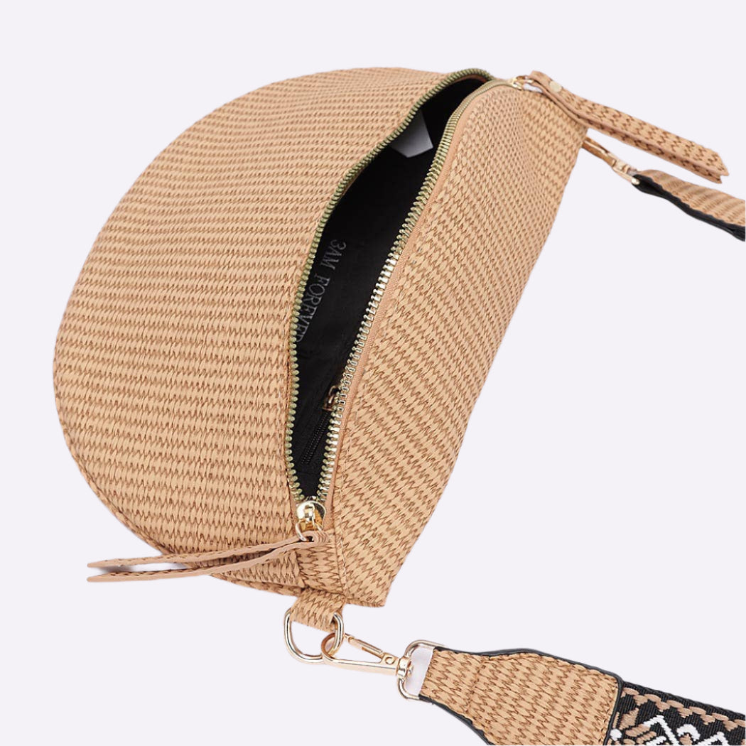 Faux Leather Crossbody Bag