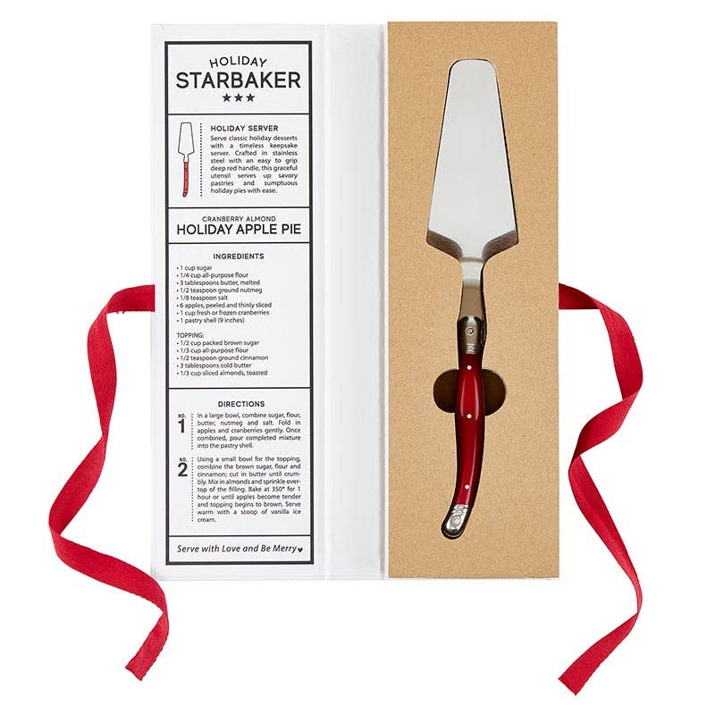 Red Handled Dessert Server Book Box