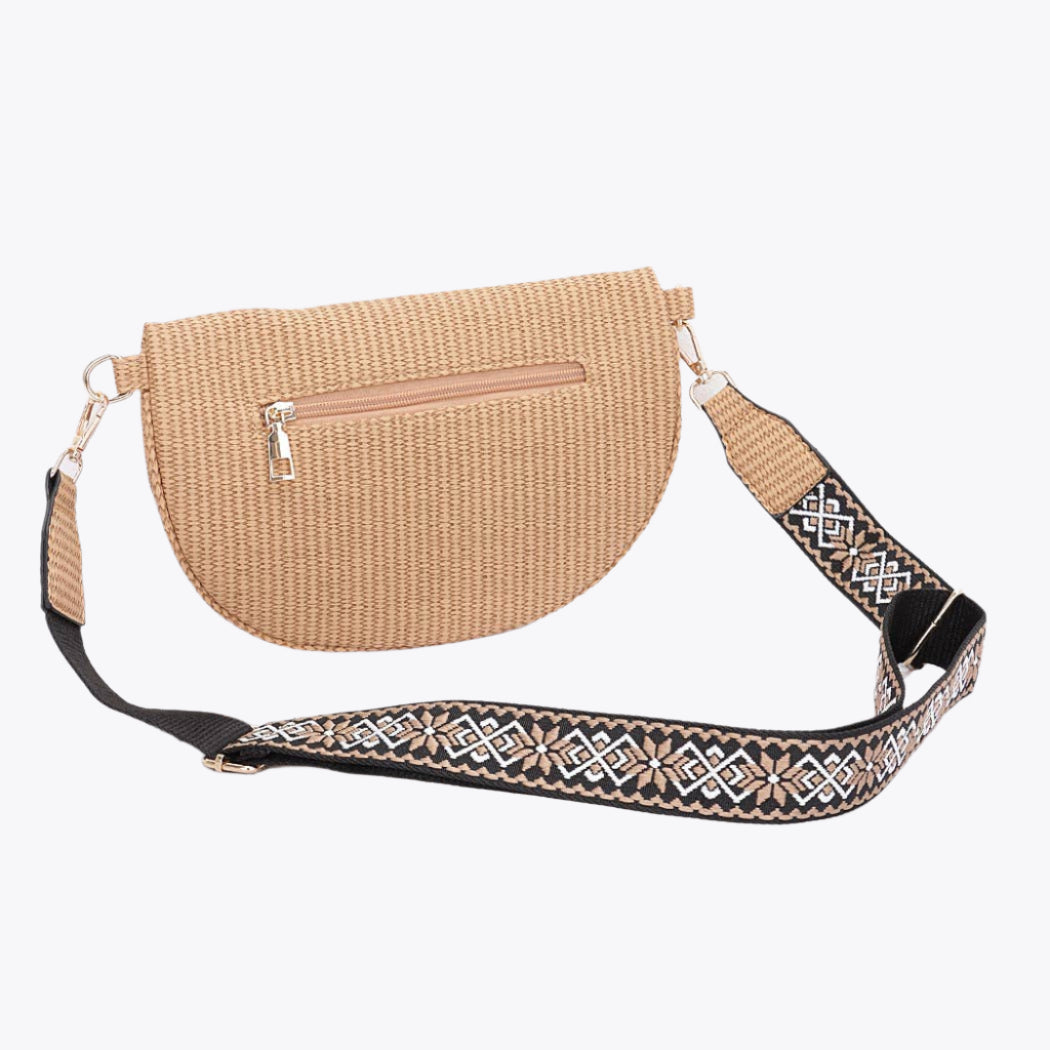 Faux Leather Crossbody Bag