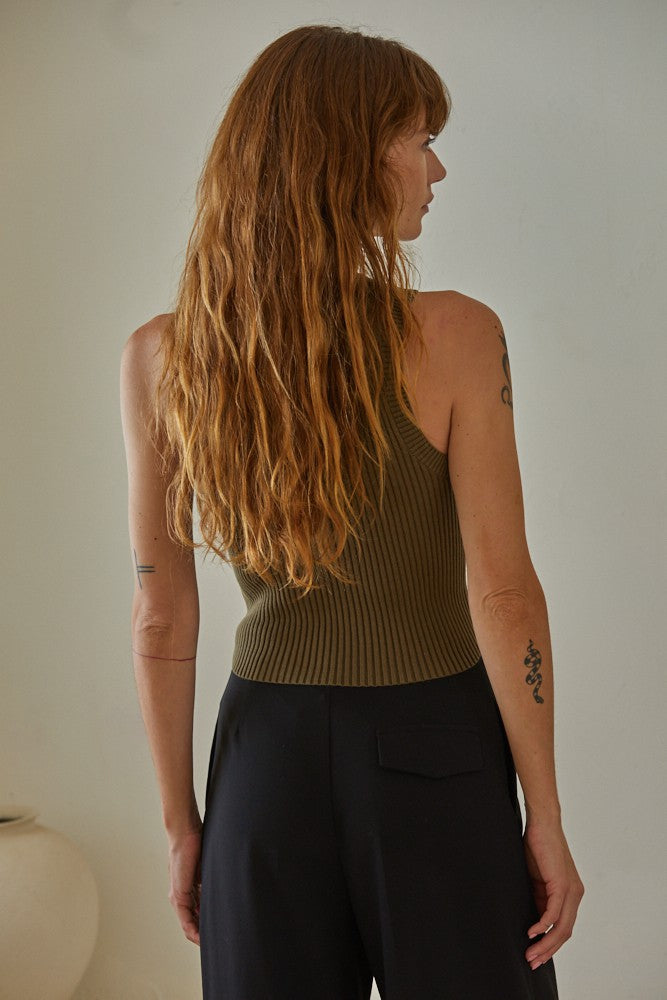 Sawyer Crop Sweater - Olive