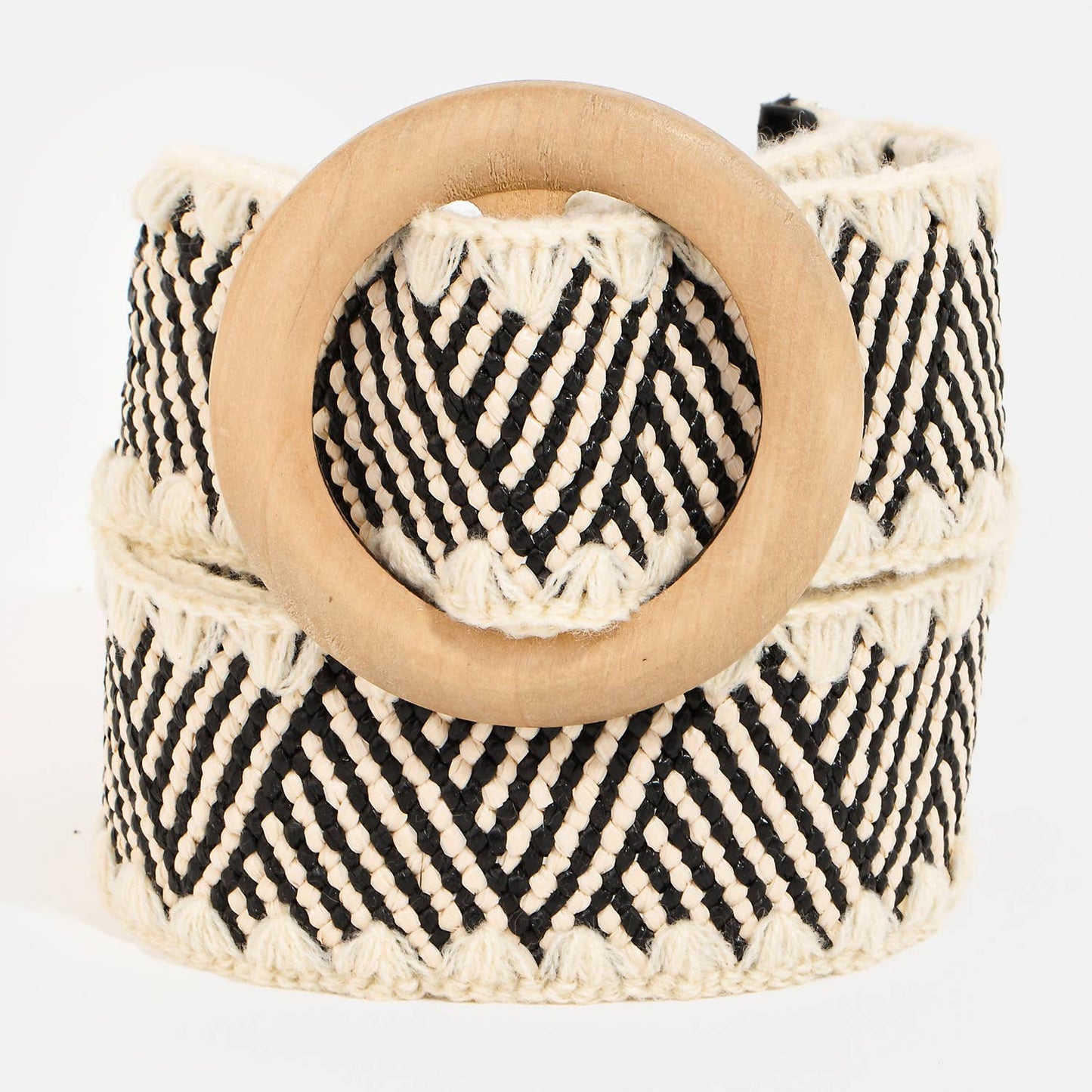Braided Round Buckle Belt