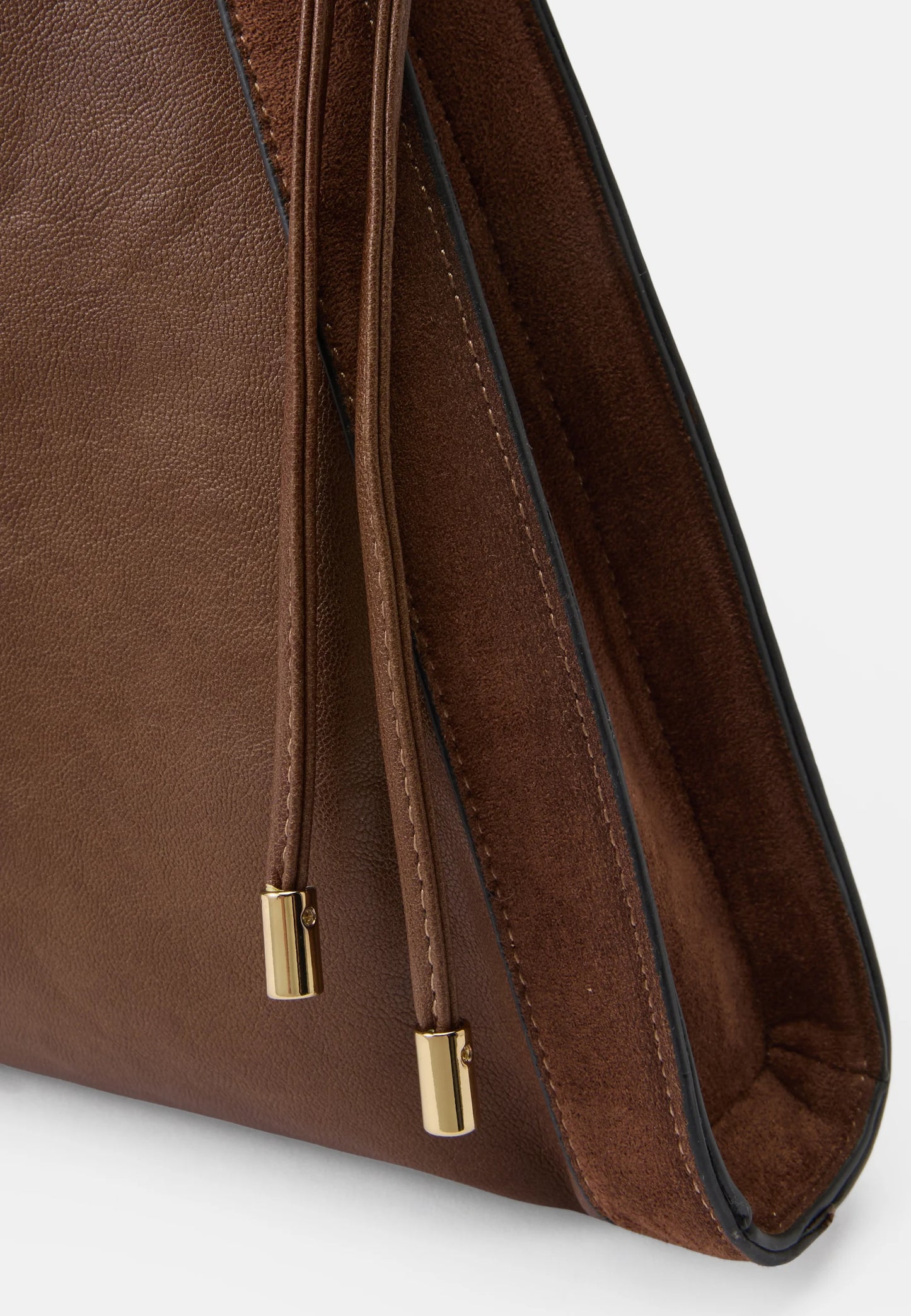 Dolce Vita faux leather shoulder bag with contrasting trims and adjustable side gussets