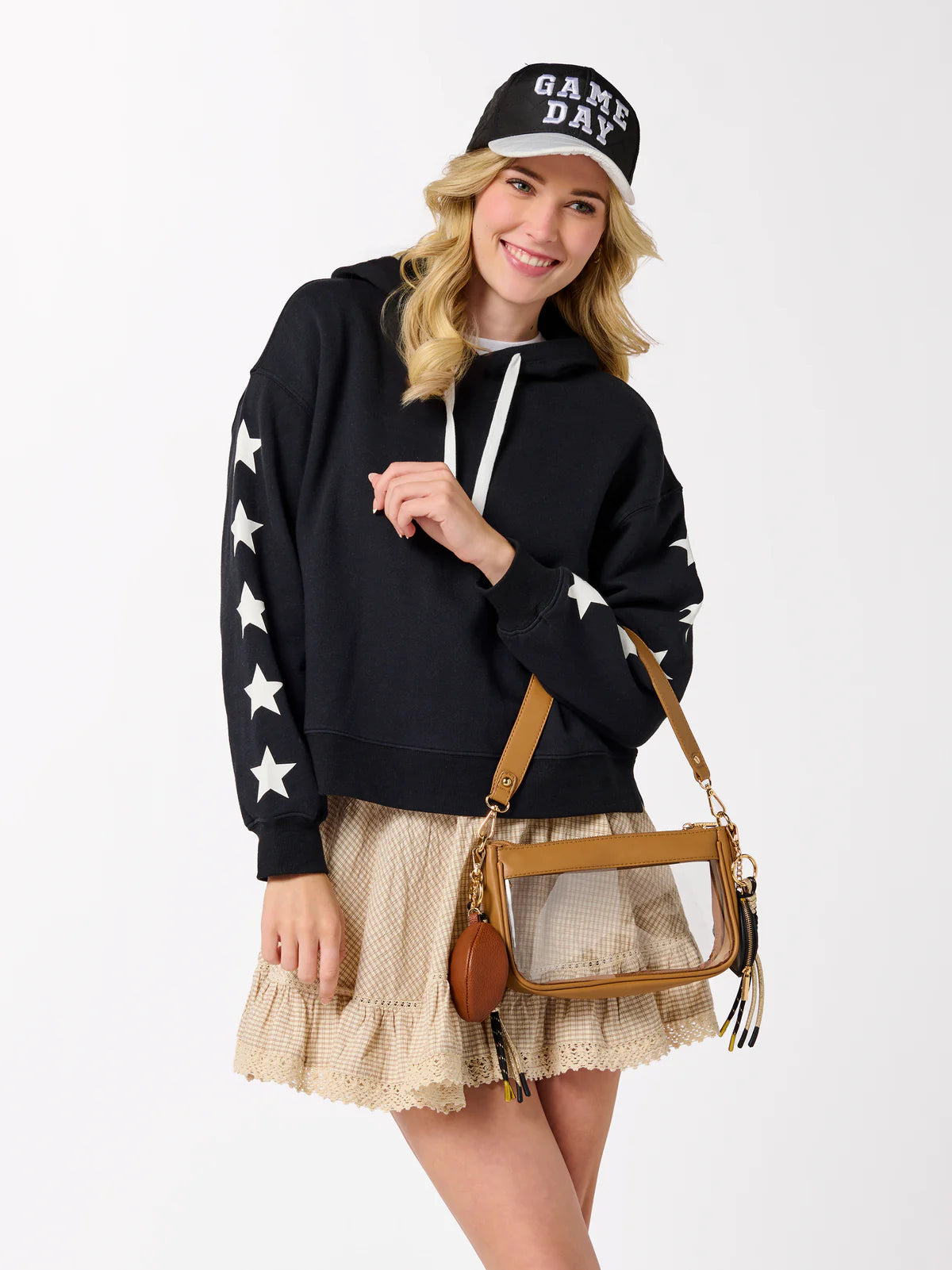 Football Bag Charm | Black Gold