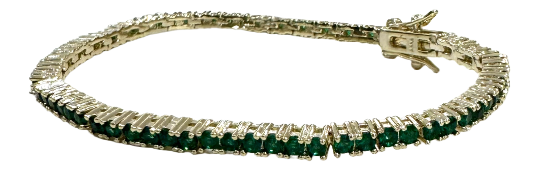 Baby Heiress Tennis Bracelet - Gold|Emerald