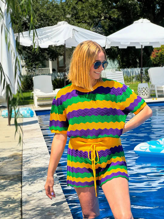 Crochet Shorts | MG Stripe