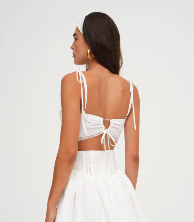 Selia Crop Top - White