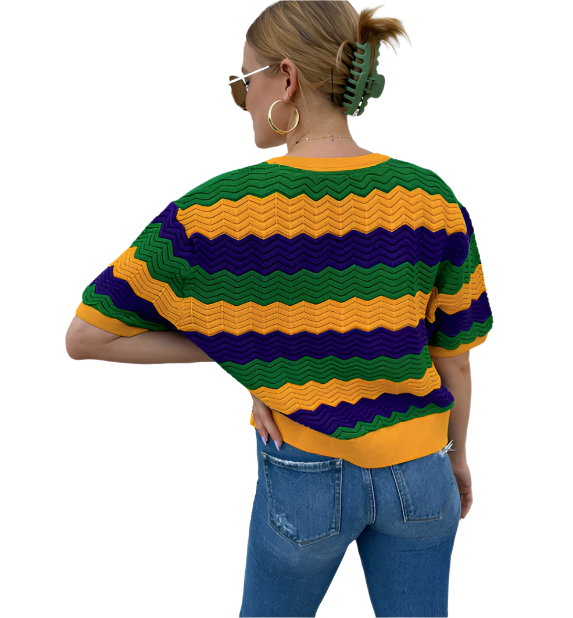 Mardi Gras Crochet Top