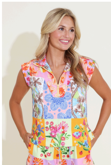 French Terry Top | Floral Sketch