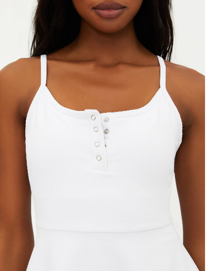 Ari Dress | White Waffle
