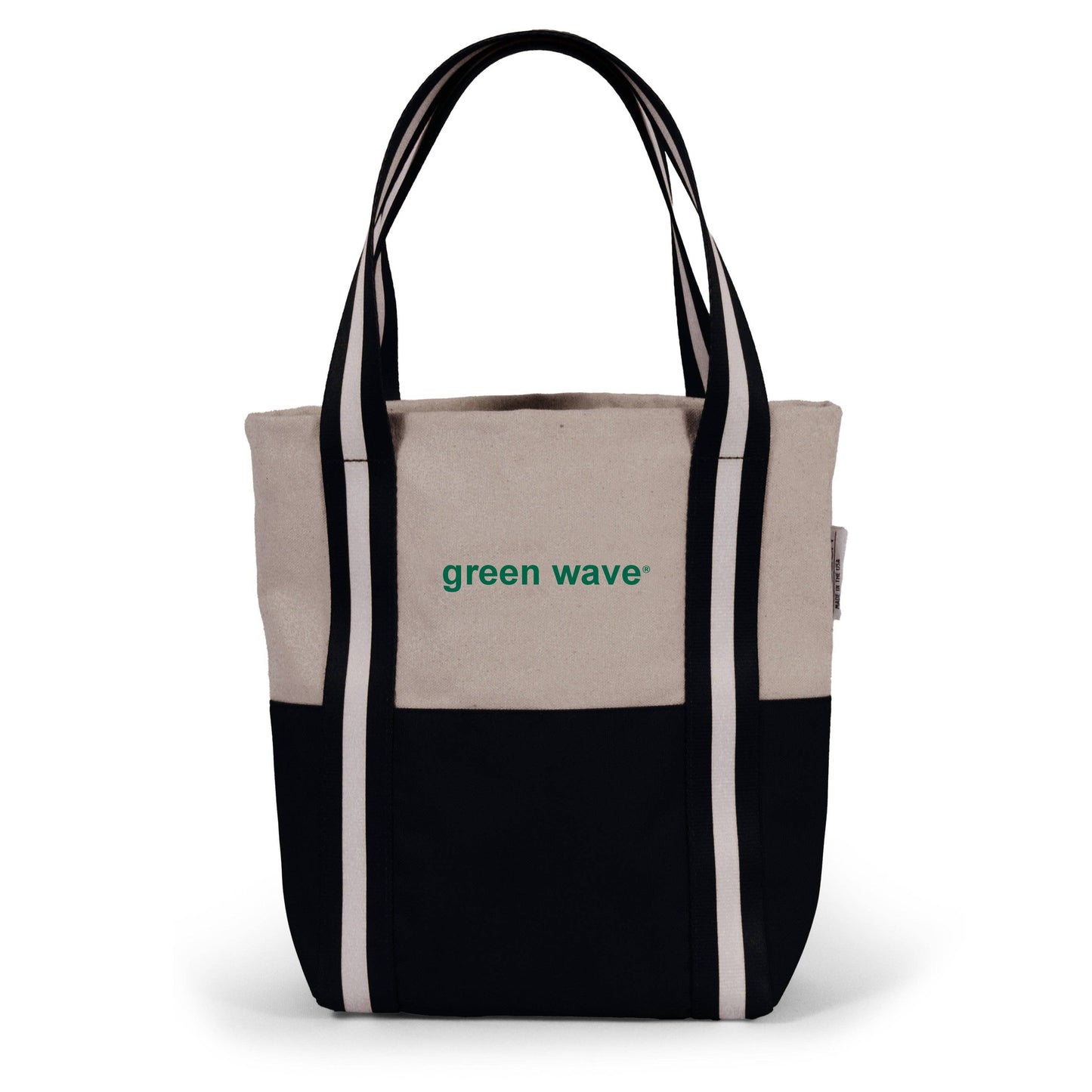 Tulane Mini Boat Tote heavy cotton canvas bag with open top and interior pocket