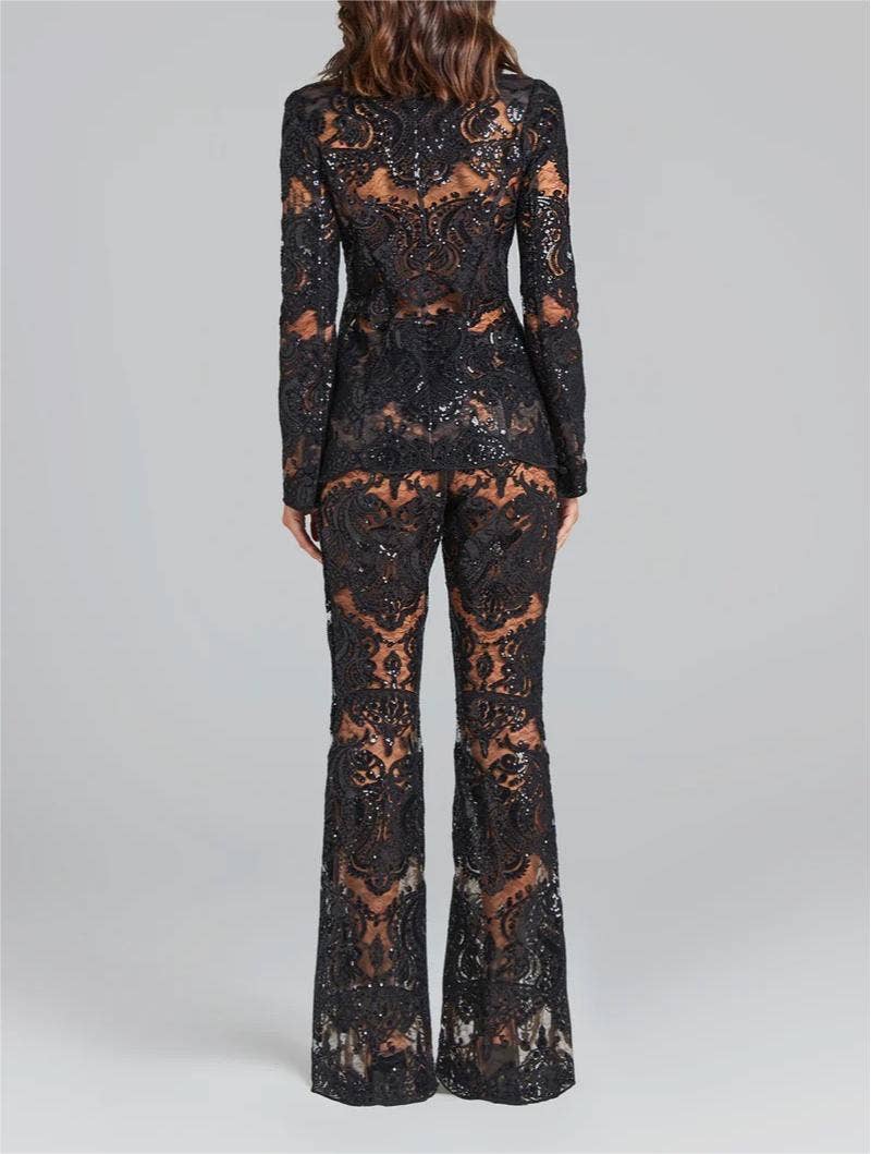 Glam Sequin Lace Suit
