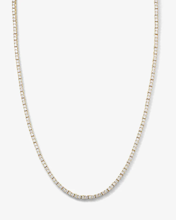 Baby Heiress Tennis Necklace - Gold|Diamondettes