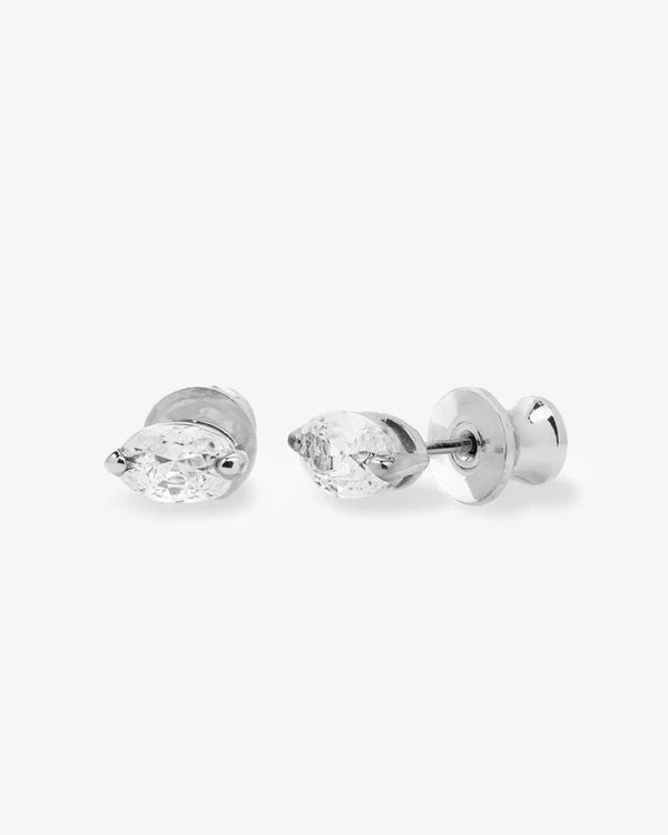 Baby "She's So Fine" Stud Earrings - Silver | Diamondettes
