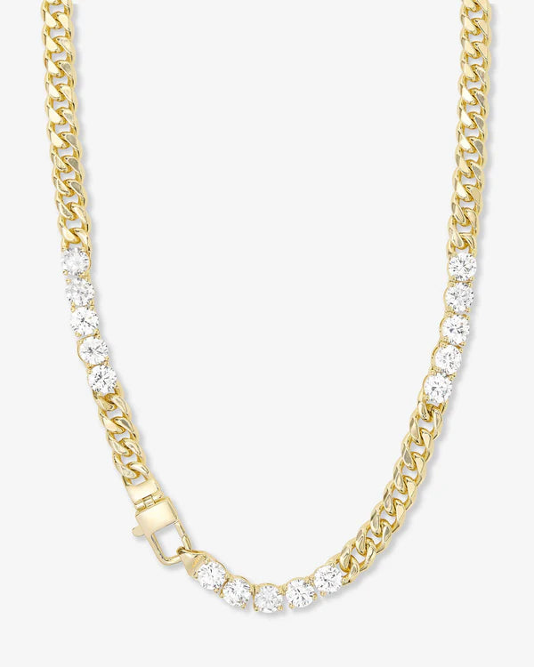 Julian's Obsessed with Diamonds Necklace 16" - Gold|Diamondettes
