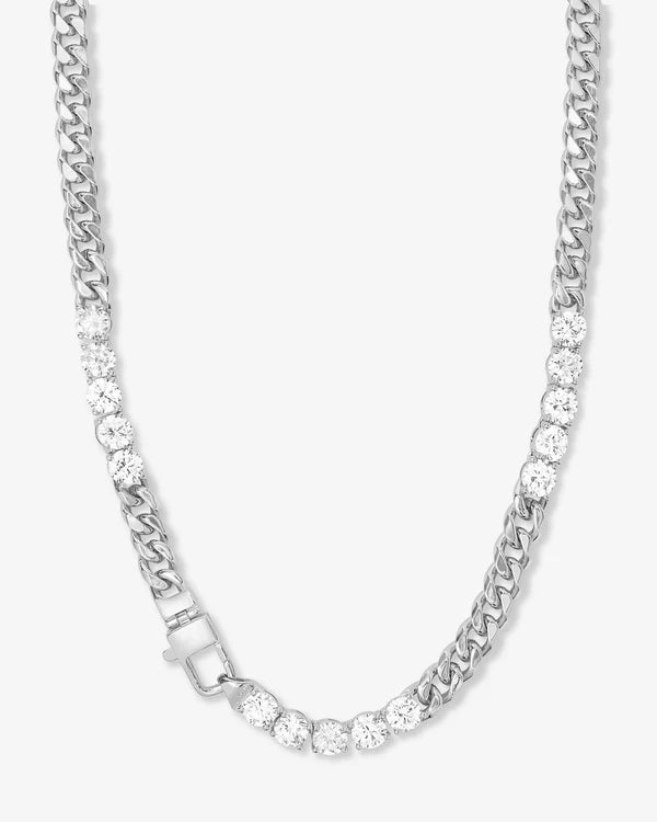 Julian's Obsessed with Diamonds Necklace 16" - Silver|Diamondettes