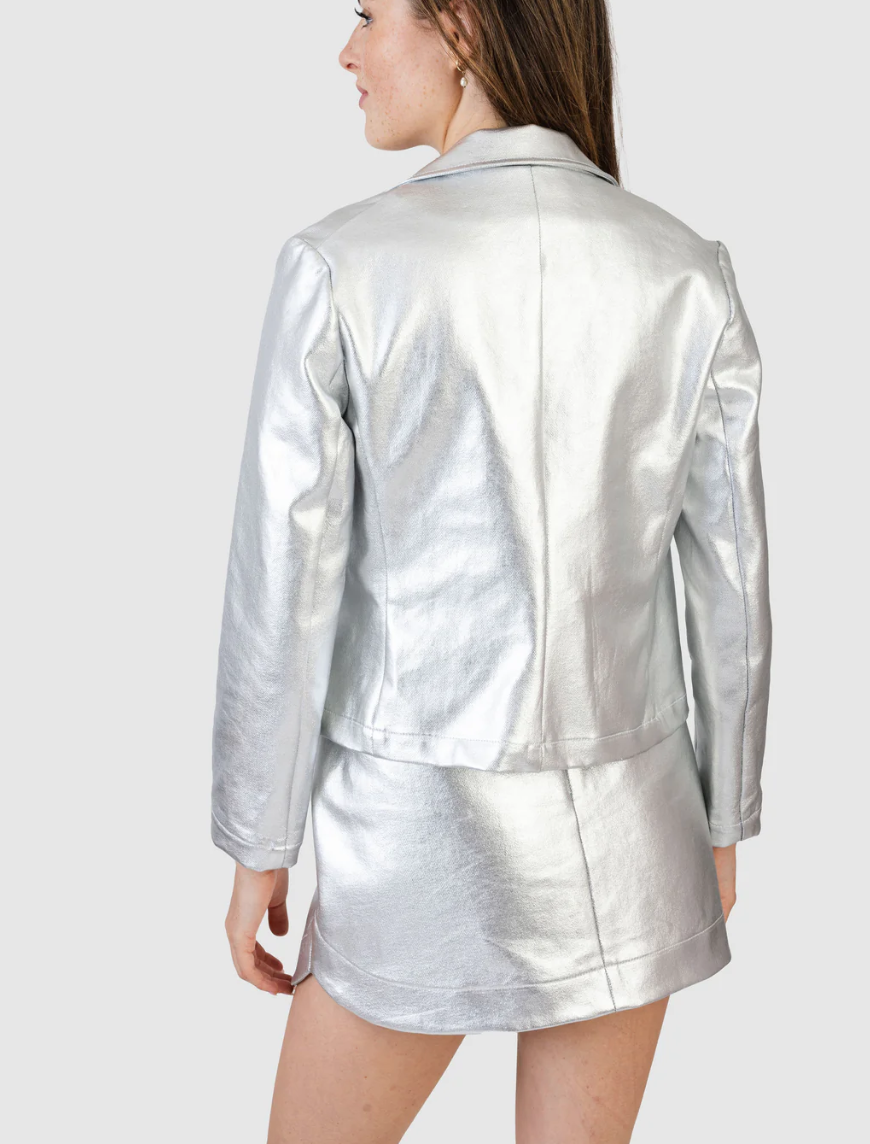 Sunnie Skirt in Silver Denim