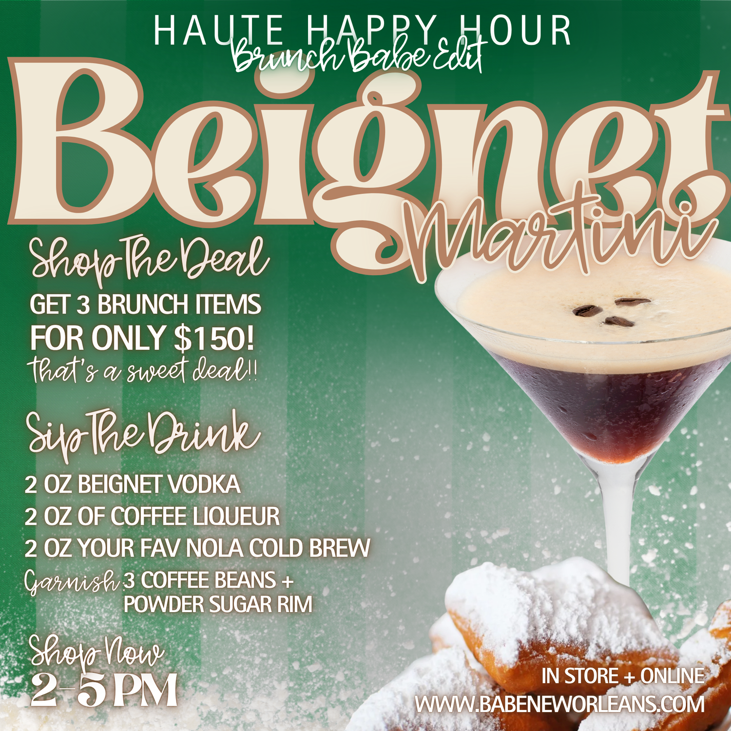 THIS WEEK'S HAUTE HAPPY HOUR IS LIVE! SHOP THE DEAL NOW!! FROM 2-5PM