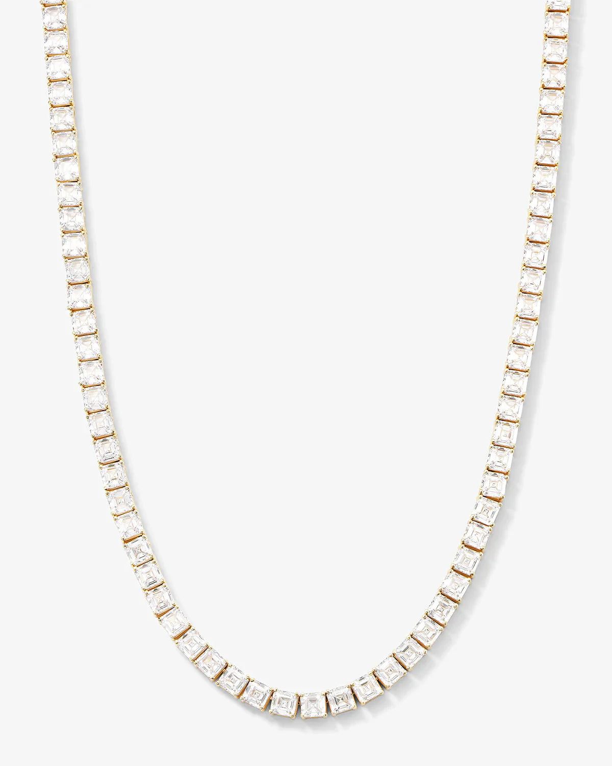 Queen’s Tennis Necklace - 16" Gold| Diamondettes