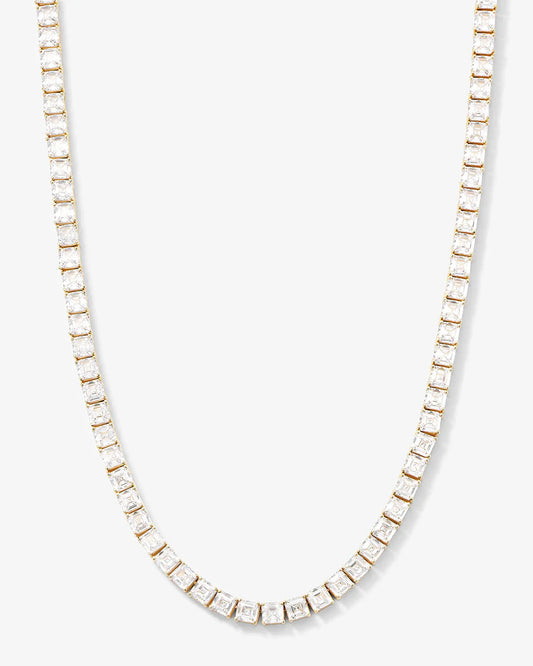 Queen’s Tennis Necklace - 16" Gold| Diamondettes