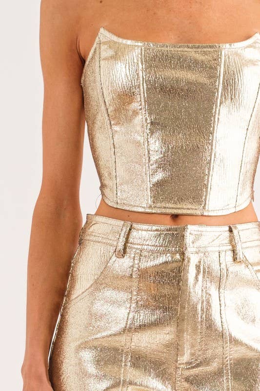 Gaia Gold Corset Top *was $68