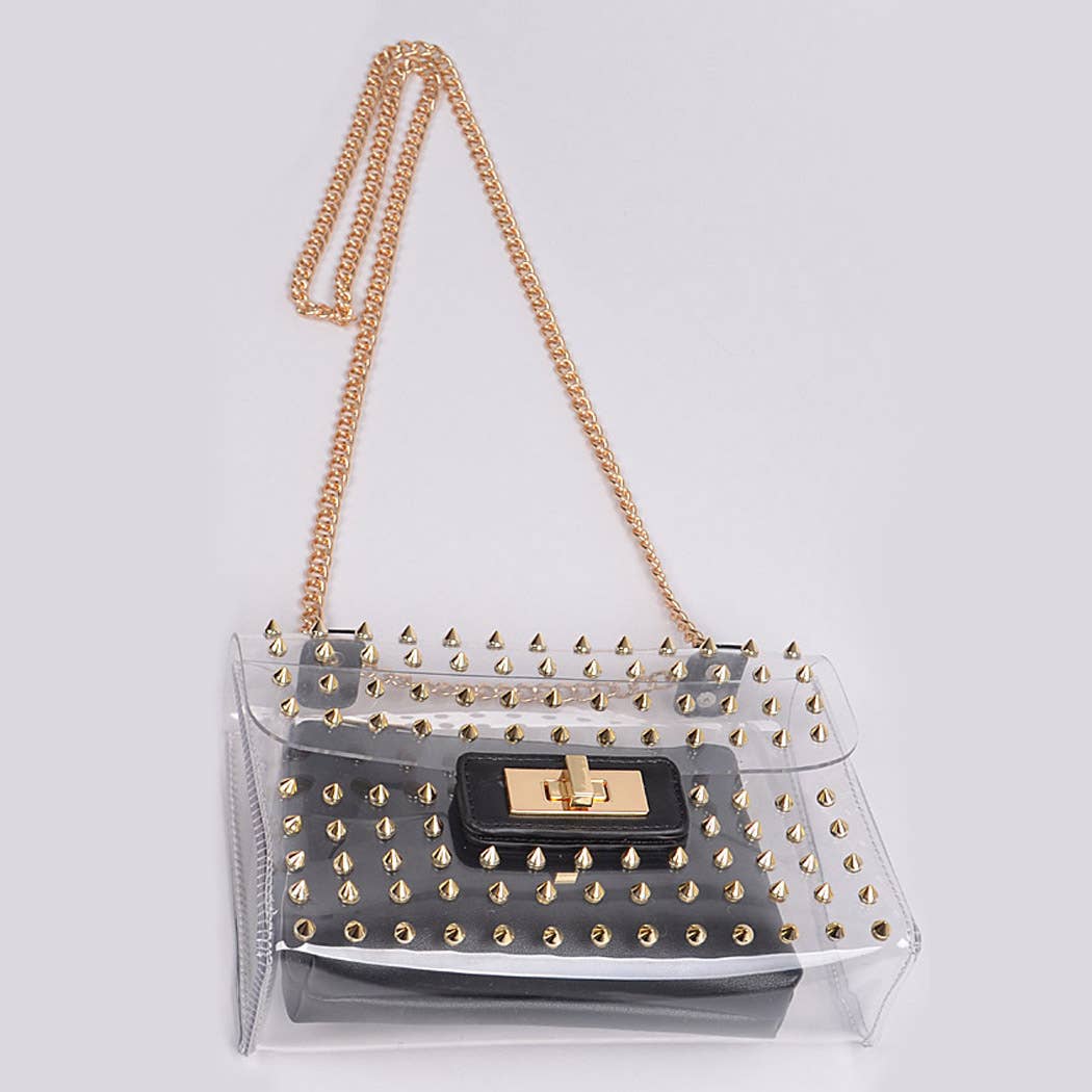 Studded Clear Clutch Set