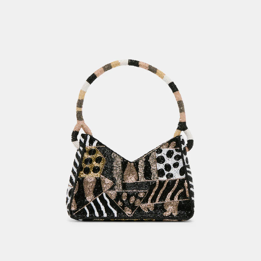 Dolce Vita sculptural shoulder bag in  Dark Multi
