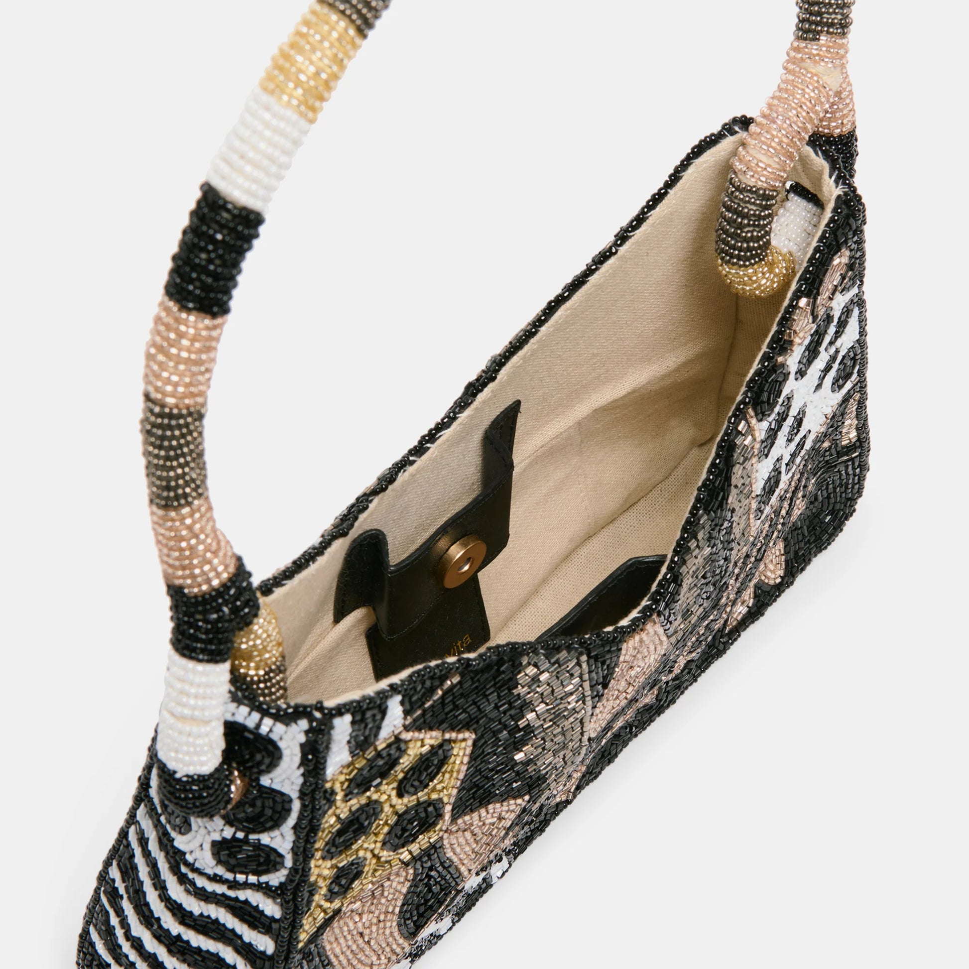 Dolce Vita sculptural shoulder bag in Dark Multi