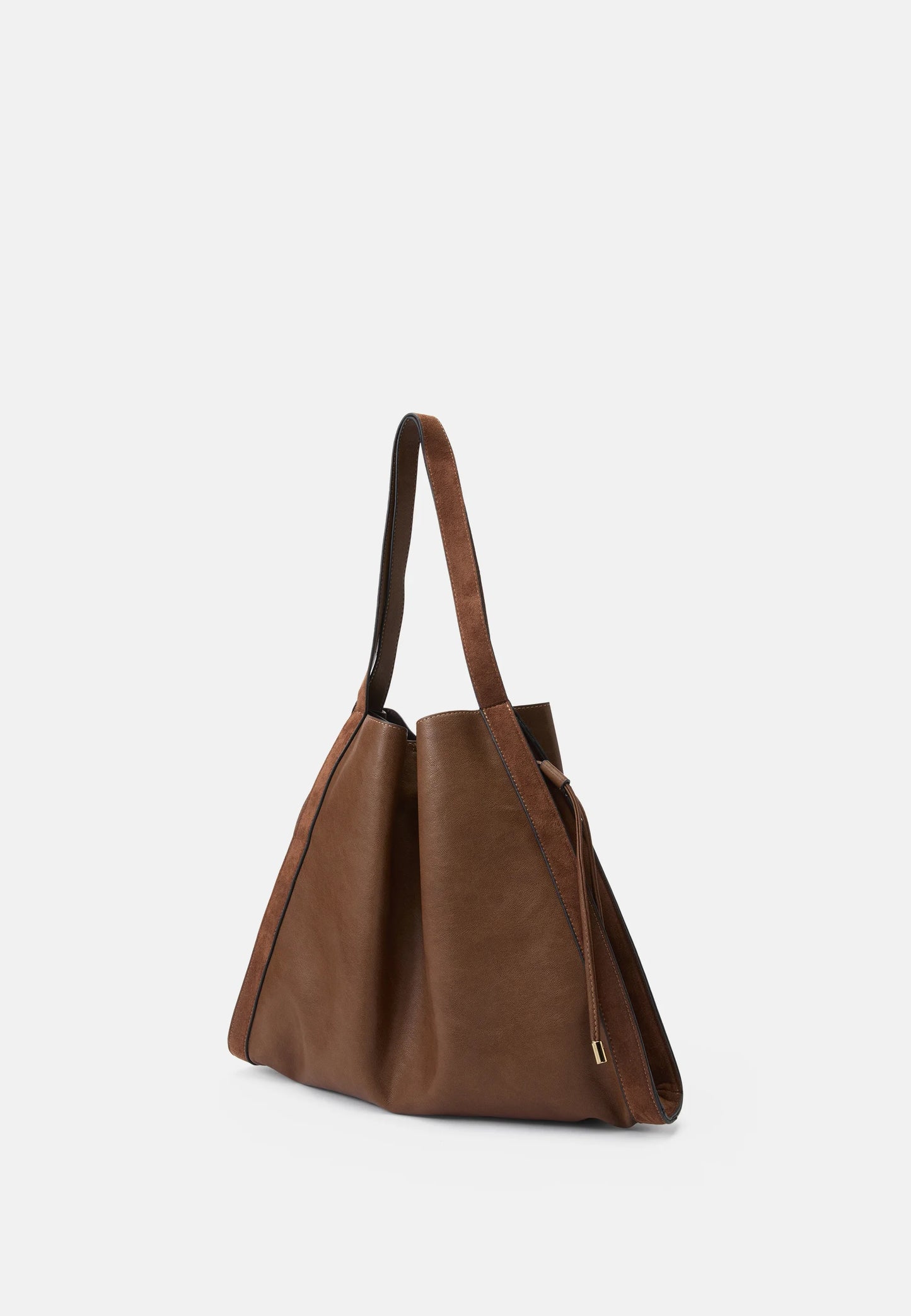 Dolce Vita faux leather shoulder bag with contrasting trims and adjustable side gussets