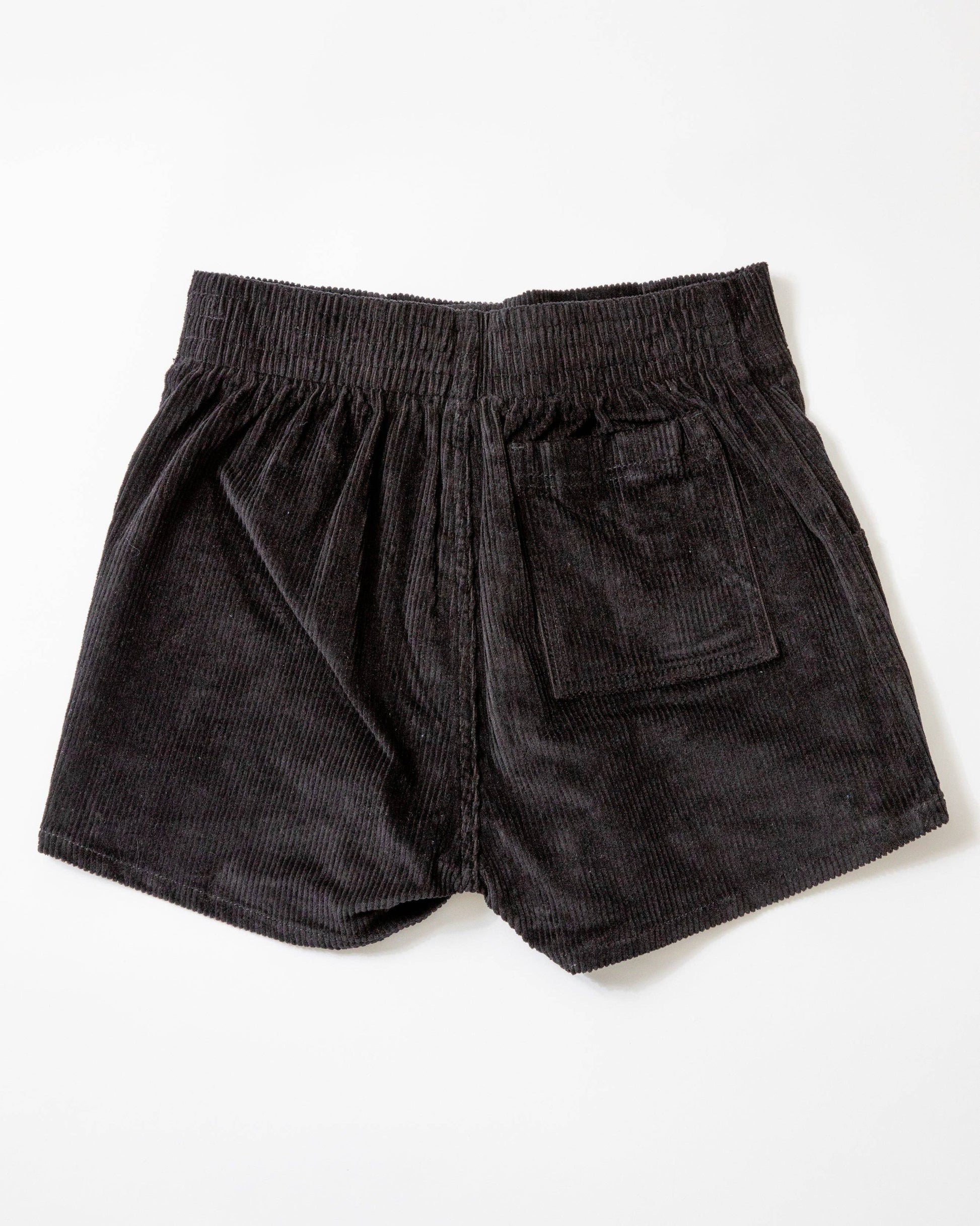 Hammies corduroy shorts with elastic waistband 2 inch inseam and retro vintage style