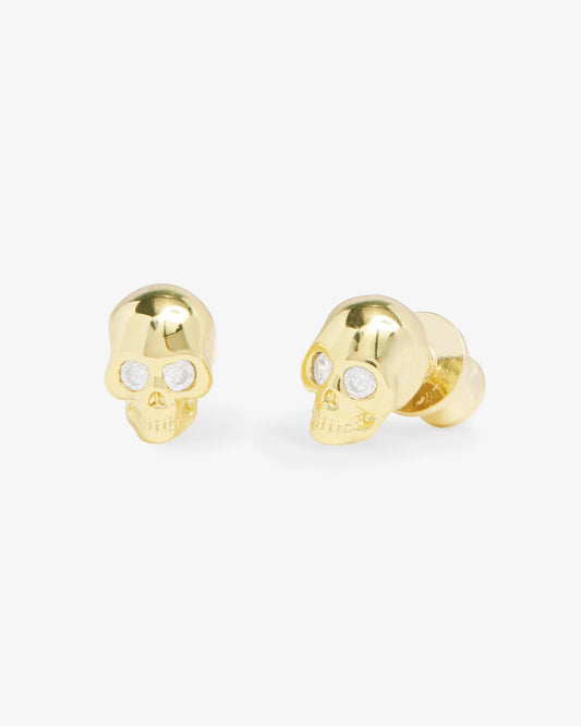 Melinda Maria Skull Studs with simulated diamond eyes