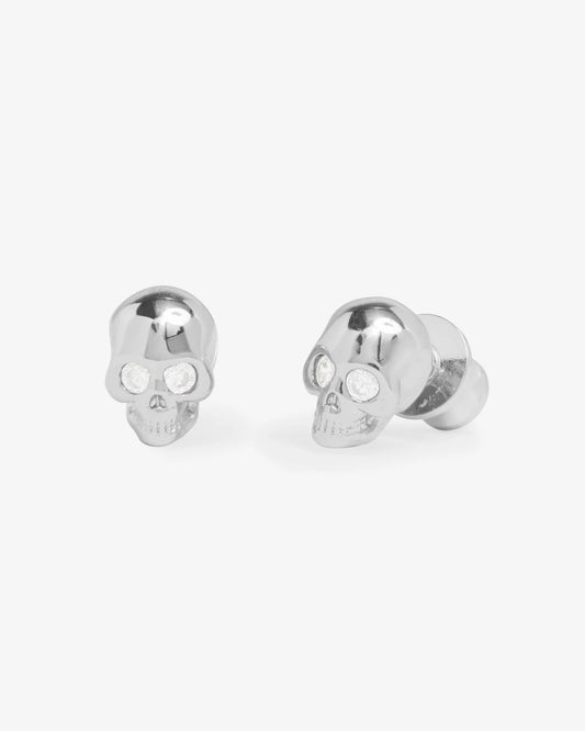 Melinda Maria Skull Studs with simulated diamond eyes