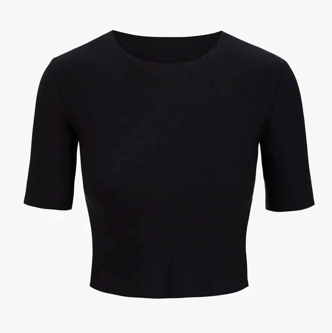Butter Cropped Tee - Black