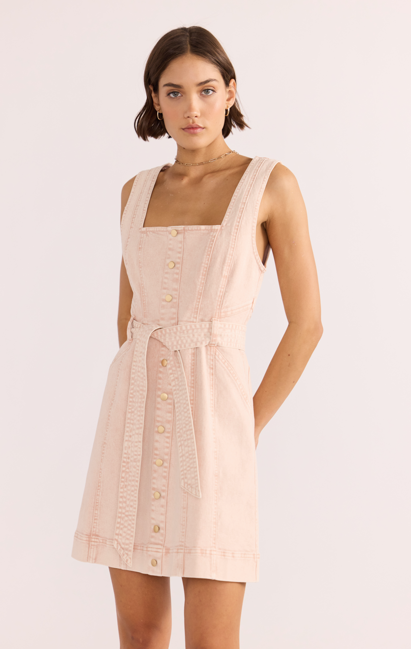 Dahlia Denim Panel Mini Dress