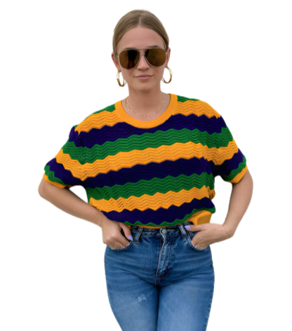 Mardi Gras Crochet Top