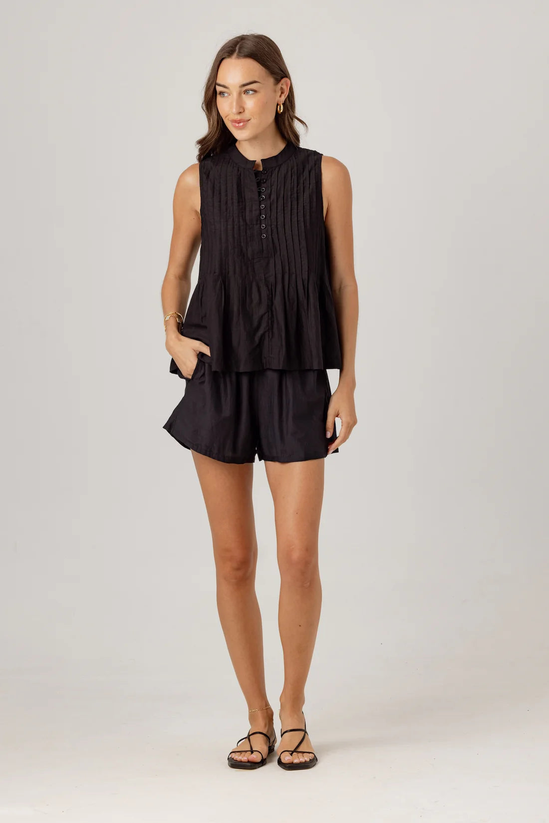 Sundays Cotton Silk Fuller Short with flowy fit elastic waistband and side pockets