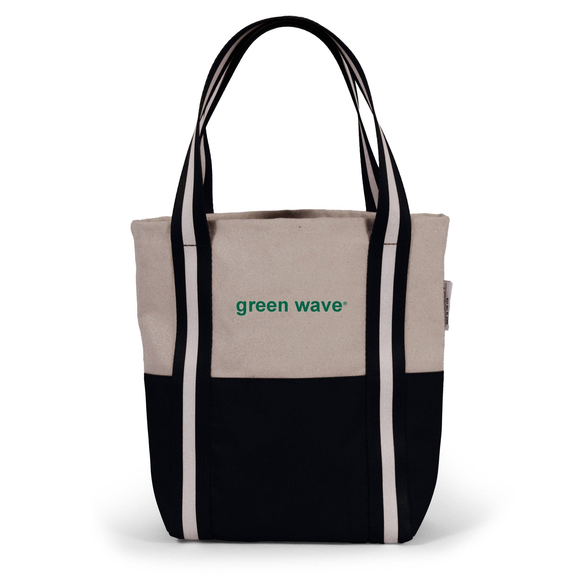 Tulane Mini Boat Tote heavy cotton canvas bag with open top and interior pocket