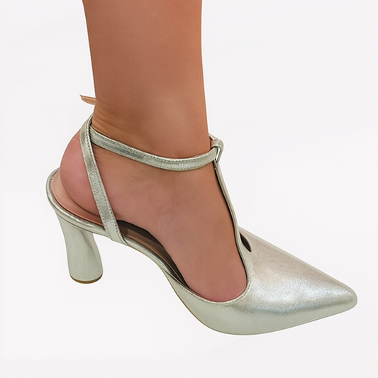 Aida Pump | Silver Crackle
