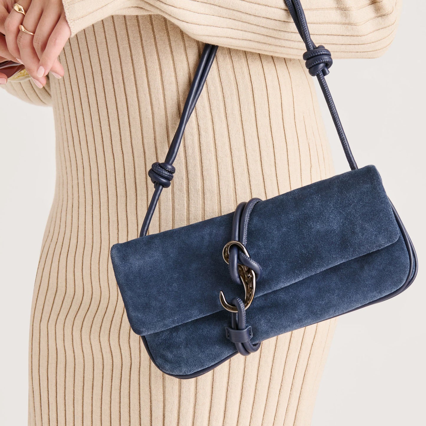 Alice Handbag | Navy Suede