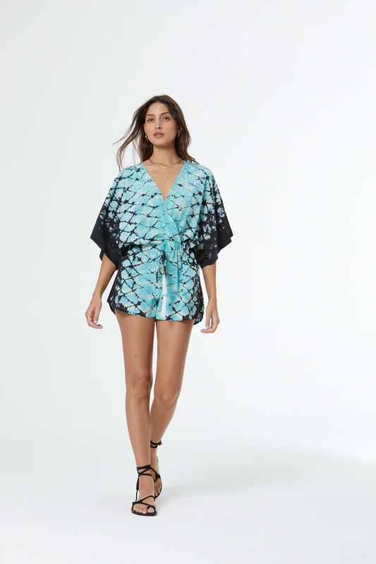 Ashby Romper | Blue Lagoon Boa Wash