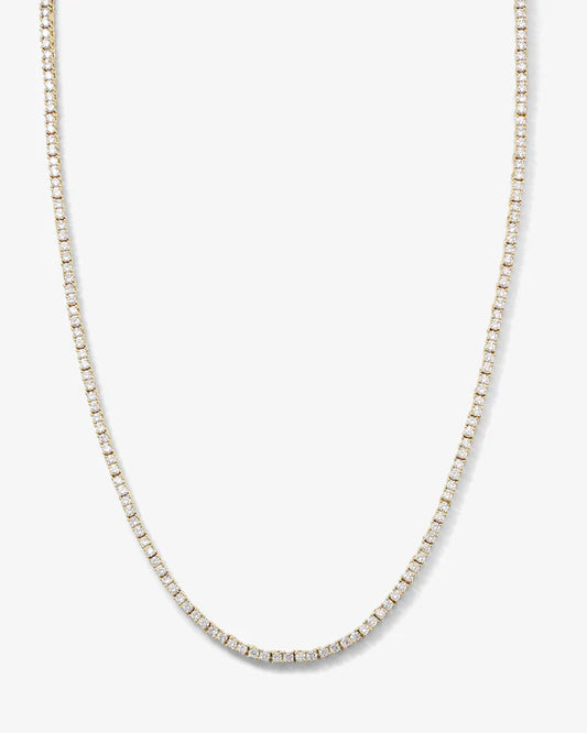 Baby Heiress Tennis Necklace - Gold|Diamondettes