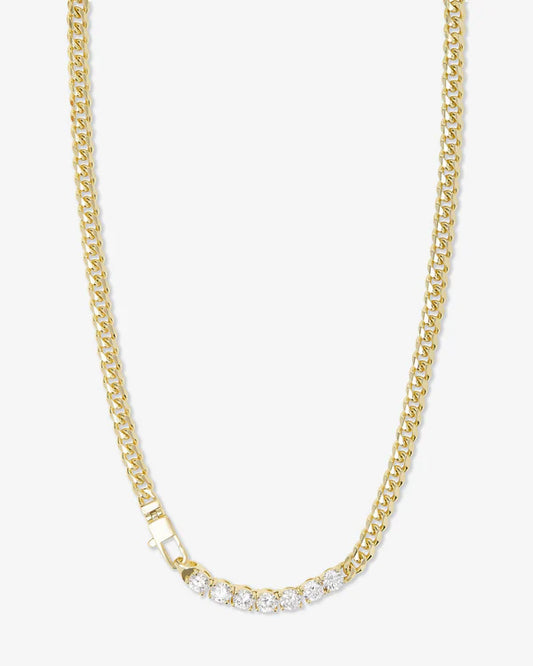 Baby Julian Loves Diamonds Necklace 16" - Gold|Diamondettes