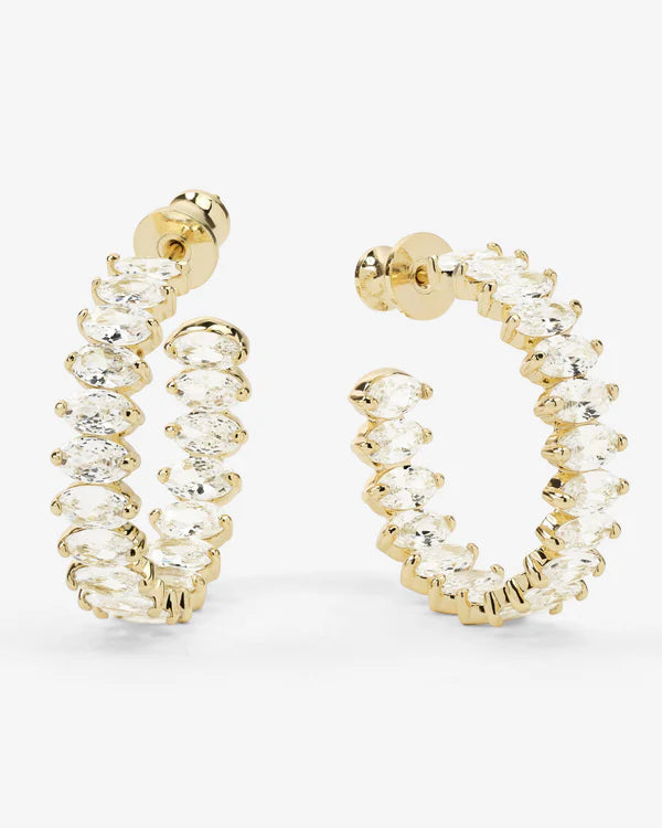 Baby 'She's So Fine' Hoops 1" | Gold|Diamondette