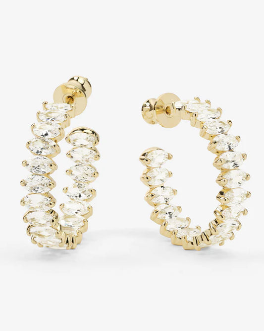 Baby 'She's So Fine' Hoops 1" | Gold|Diamondette