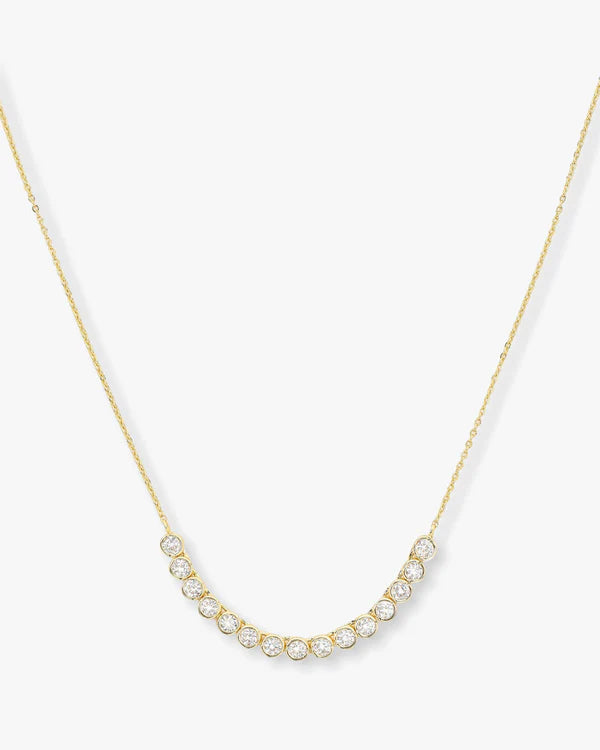 Baroness Samantha Tennis Necklace - Gold|Diamondette