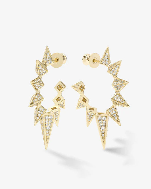 Gabriella's Big Sista Hoops | Pave Gold