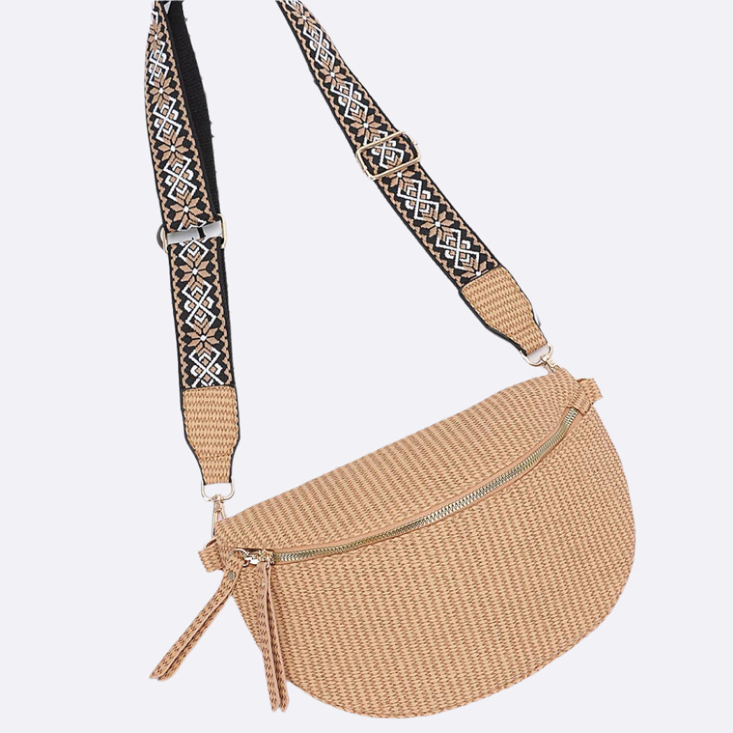 Faux Leather Crossbody Bag
