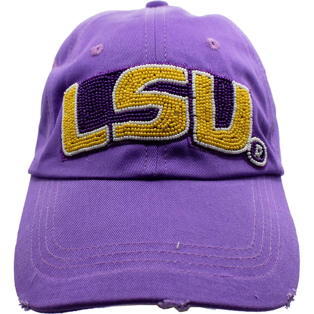 LSU ADJUSTABLE BEADED CAP
